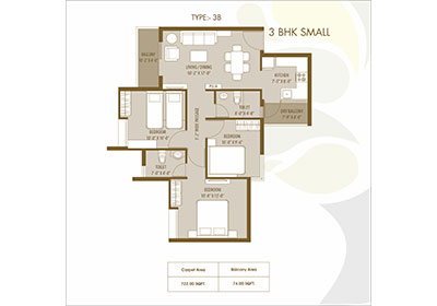 3 BHK Small Apartment A