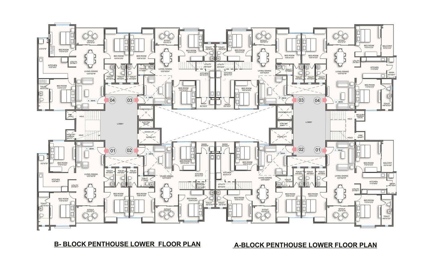 Block A & B | Penthouse Lower