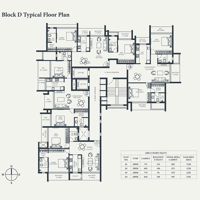 Block D Typical Floor Plan