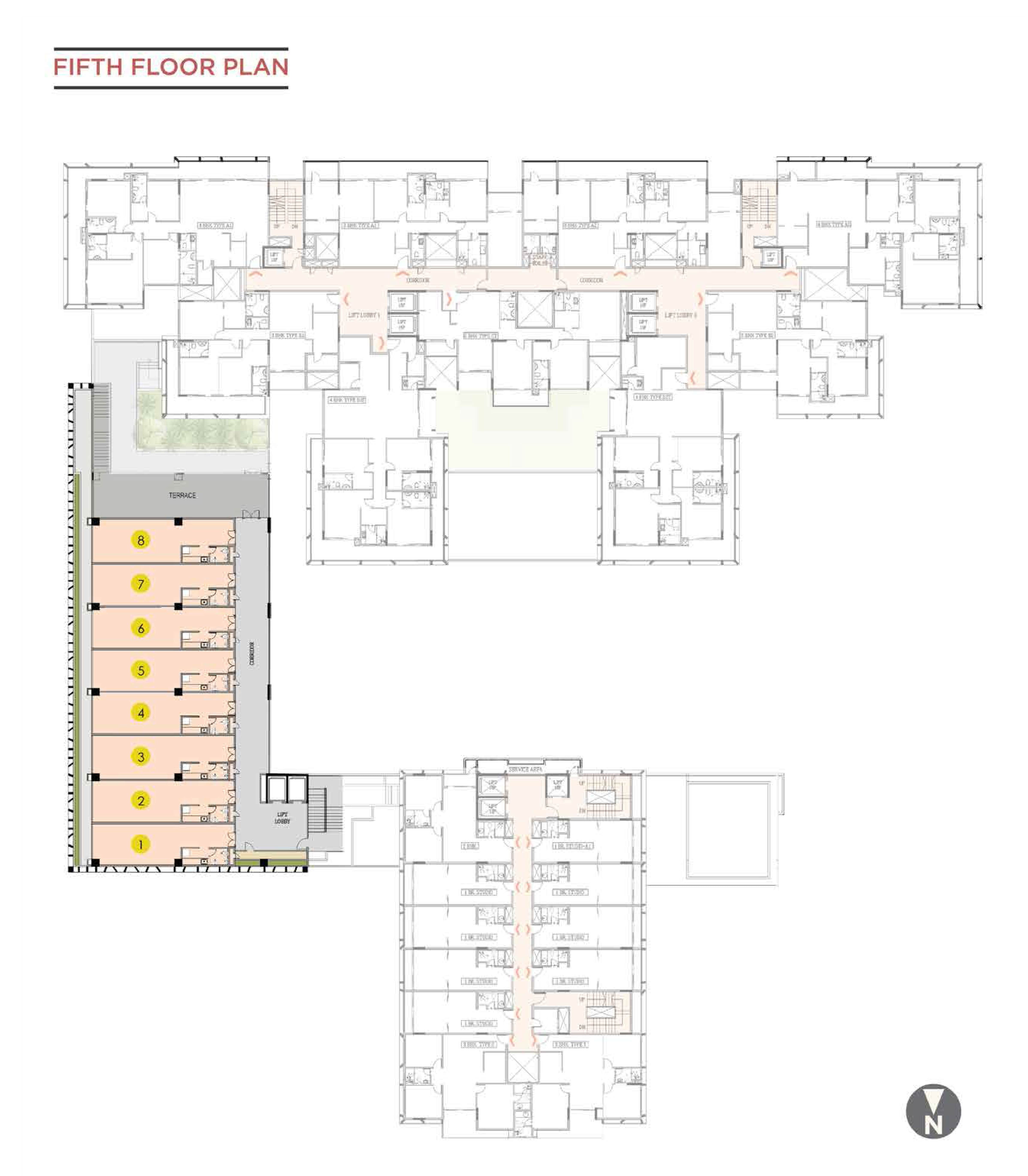 Commercial Block- Fifth Floor Plan
